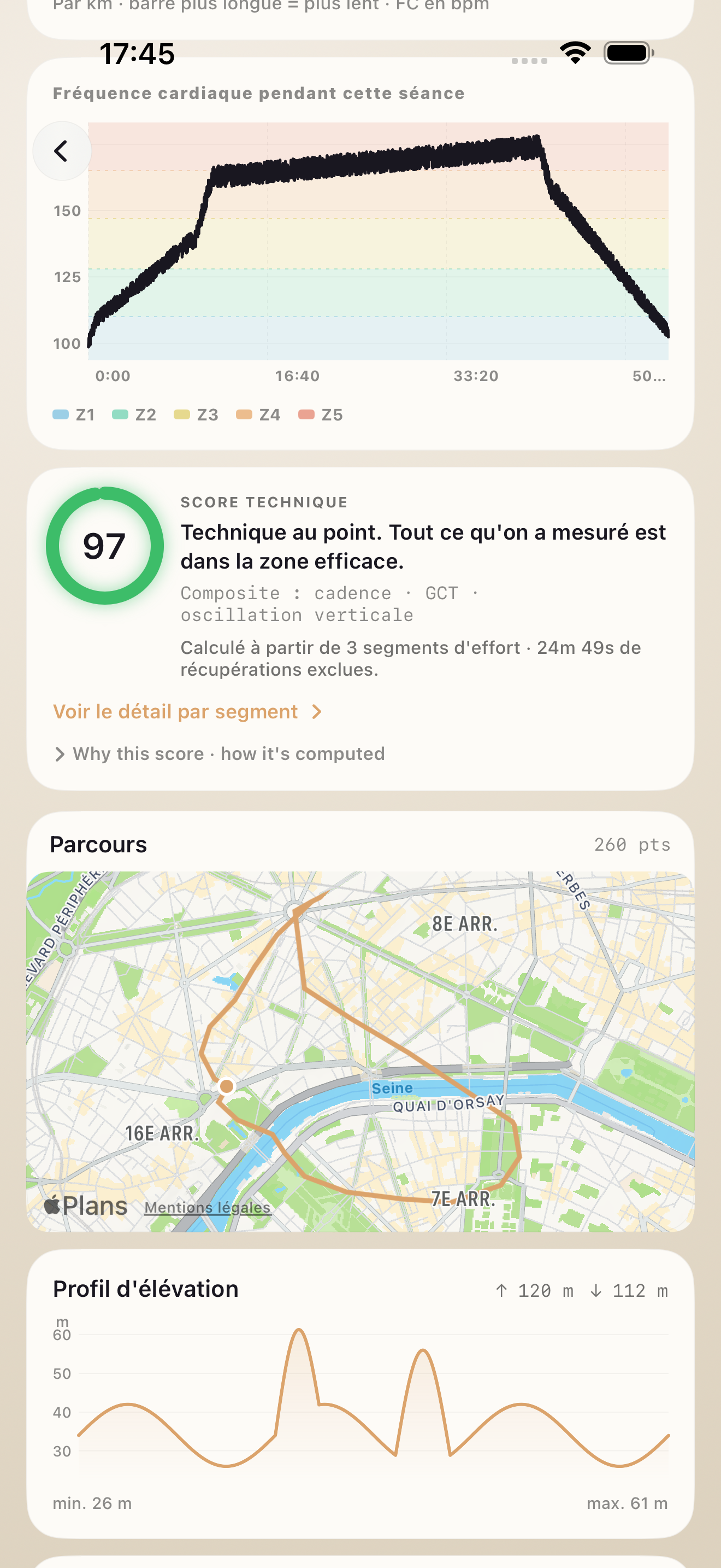 Score de foulée